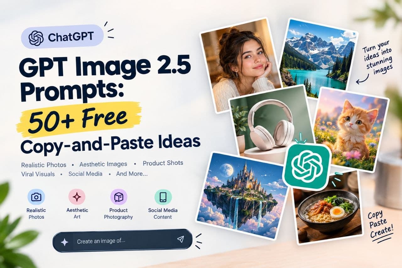 GPT Image 2.5 Prompts: 50+ Free Copy-and-Paste Ideas